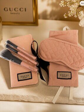 Gucci Beauty Makeup Brush & Sleep Mask Set NIP